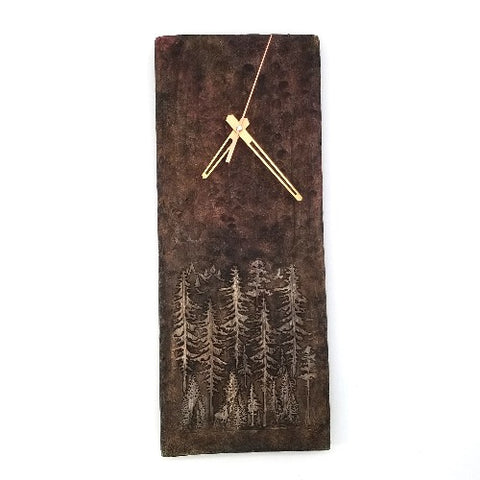 Handmade Clay Tile Clock