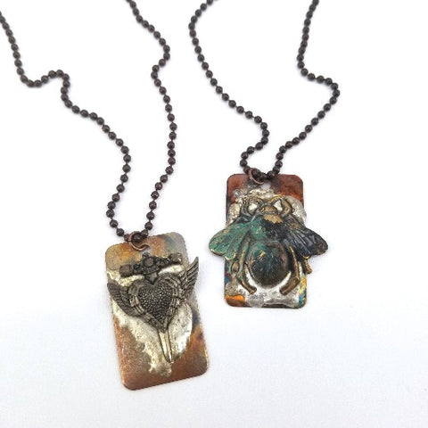 Copper Dog Tag Necklace
