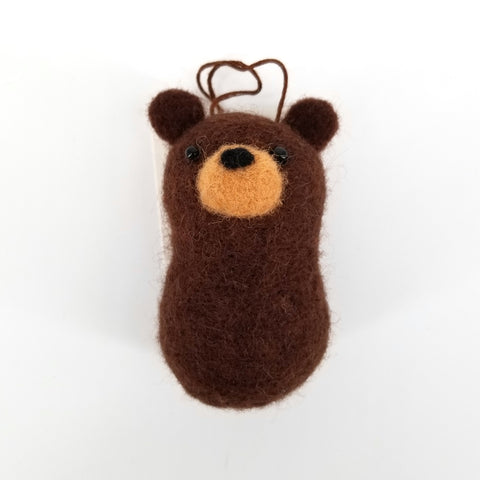 Felted Wildlife Ornaments Grizzly Bear - Arts and Heritage St. Albert