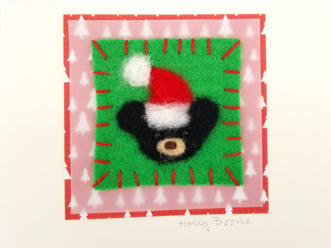 Holly Boone Art Cards - Bears in Santa Hats