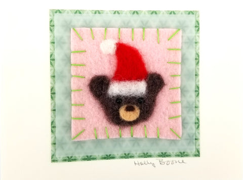 Holly Boone Art Cards - Bears in Santa Hats