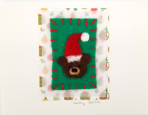 Holly Boone Art Cards - Bears in Santa Hats