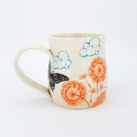 Dandelion & Butterflies Porcelain Mug