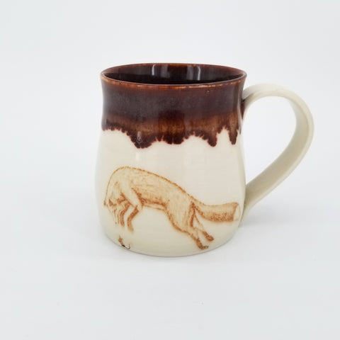 Jumping Fox Porcelain Mug