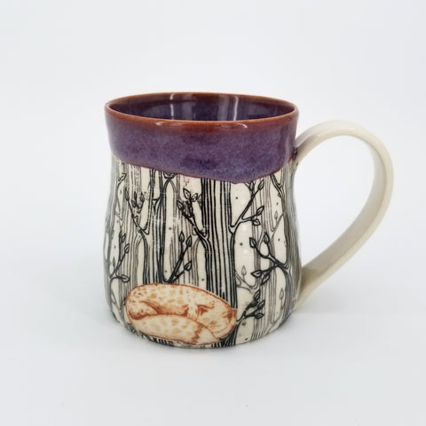 Fox In The Forest Porcelain Mug