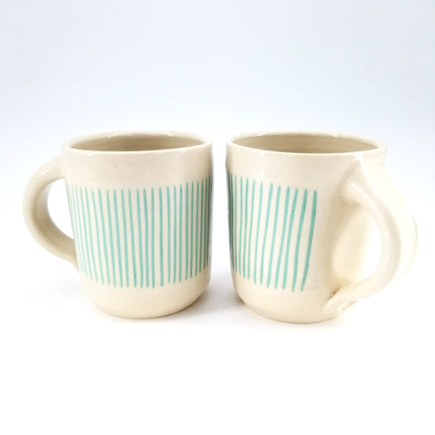 Green Lines Contemporary Mug