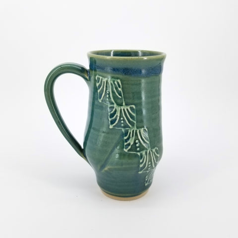 Green Slip Deco Mugs