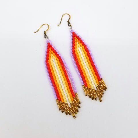 Beaded Fringe Earrings