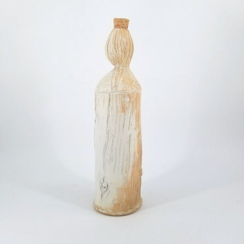 Tree Texture Ceramic Bottle - Arts and Heritage St. Albert