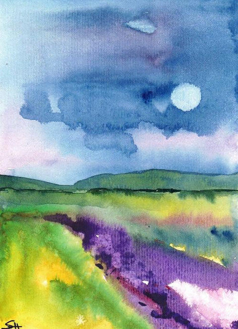 'Landscape Series' 5 x 7 Original Art Cards by Sabine Hahnel Style 2 - Arts and Heritage St. Albert