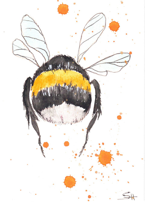 'Animal Series' 5 x 7 Original Art Cards by Sabine Hahnel Bee - Arts and Heritage St. Albert