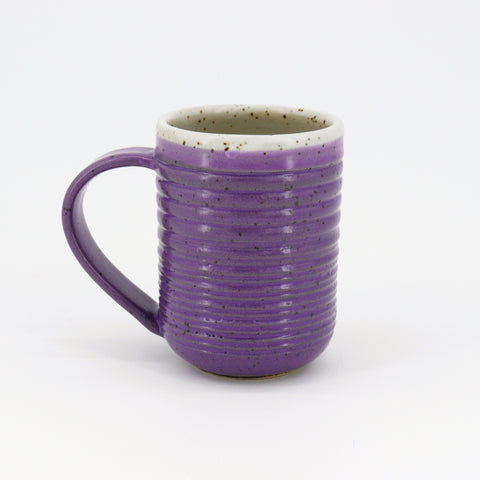 Small Speckled Purple & White Mug Style 3 - Arts and Heritage St. Albert