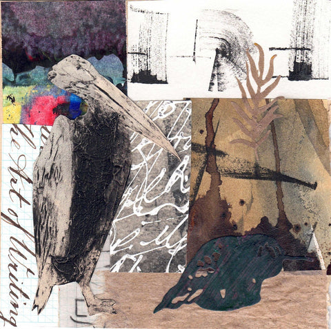 'Bird Series' Handmade Collage Card Style 4 - Arts and Heritage St. Albert