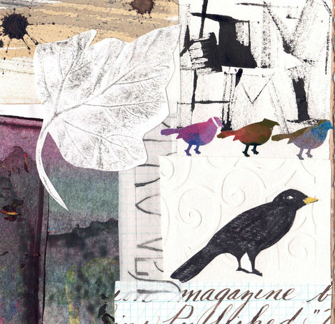 'Bird Series' Handmade Collage Card Style 6 - Arts and Heritage St. Albert