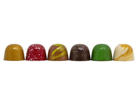 6 Piece Holiday Artisanal Chocolate Bon Bons