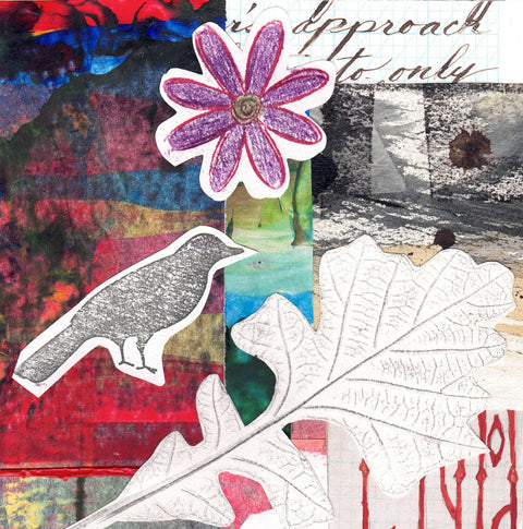 'Bird Series' Handmade Collage Card Style 8 - Arts and Heritage St. Albert