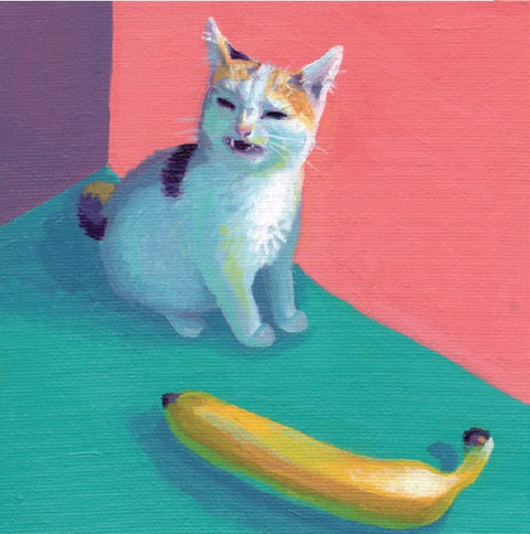 'Cats' Expressive Animal Portrait Art Cards by Robin Good Banana Cat - Arts and Heritage St. Albert
