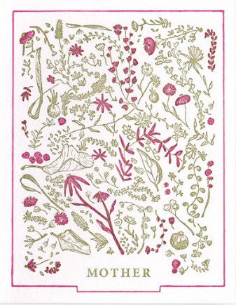 Letterpress Printed Mother's Day & Father's Day Cards Botanical Mother - Arts and Heritage St. Albert