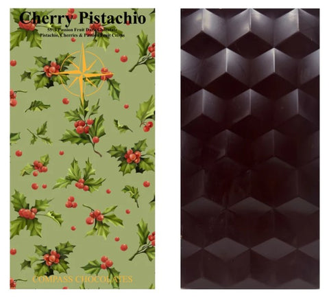 Cherry Pistachio Artisanal Chocolate Bar