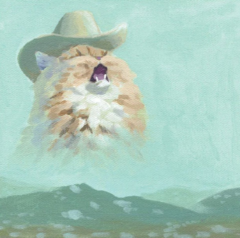 'Cats' Expressive Animal Portrait Art Cards by Robin Good Cowboy Cat - Arts and Heritage St. Albert