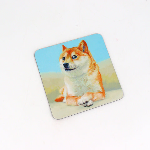 Expressive Animal Portrait Magnets by Robin Good Doge Magnet - Arts and Heritage St. Albert