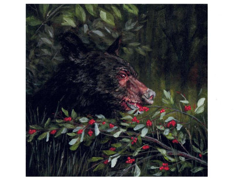 Bears Art Prints by Teresa Stieben Eating Berries - Arts and Heritage St. Albert