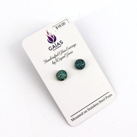 Handcrafted Glass Stud Earrings - Arts and Heritage St. Albert