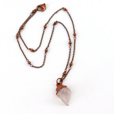 Gemstone and Copper Necklaces Clear Quartz - Arts and Heritage St. Albert