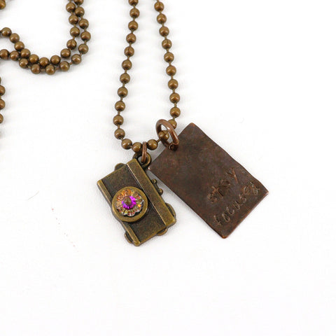 'Stay Focused' Camera Charm Necklace - Arts and Heritage St. Albert