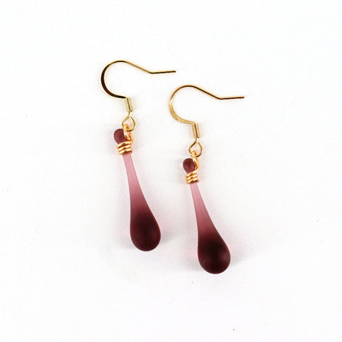 Handcrafted Glass Teardrop Earrings - Arts and Heritage St. Albert