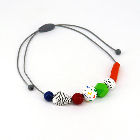 'Playful Wooden Beads' Adjustable Necklace Style 3 - Arts and Heritage St. Albert