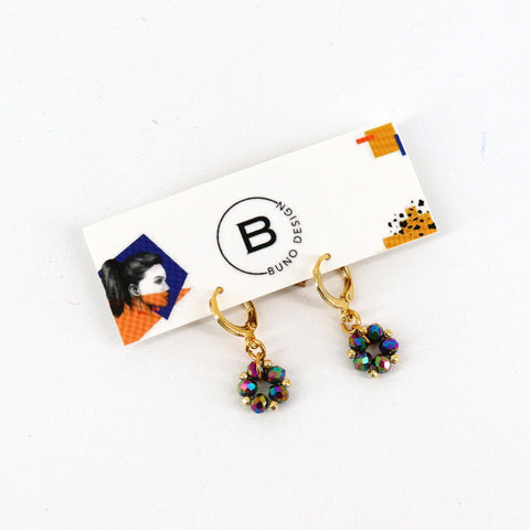 'The Sparkle' Mini Hoop Earrings Multi Colour - Arts and Heritage St. Albert