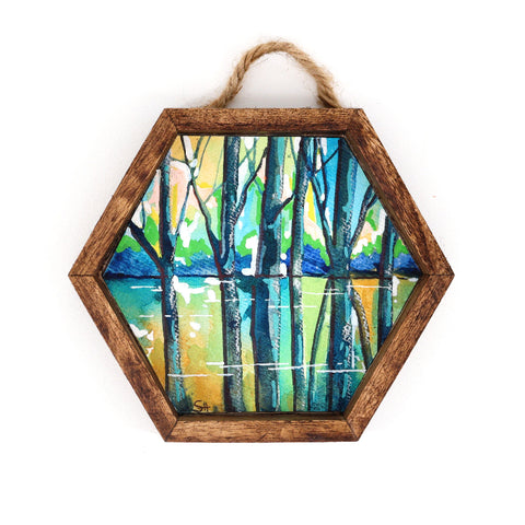 Framed Mini Watercolour Paintings Landscape #21 - Arts and Heritage St. Albert