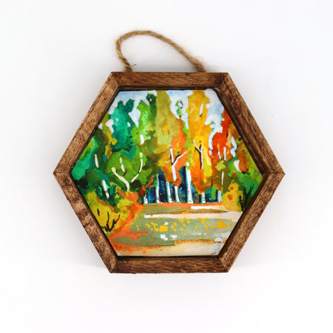 Framed Mini Watercolour Paintings Landscape #20 - Arts and Heritage St. Albert