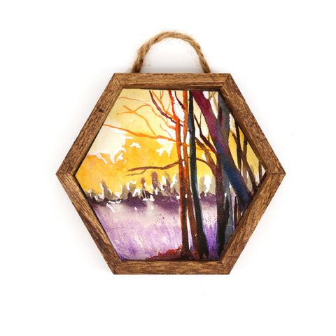 Framed Mini Watercolour Paintings Landscape #10 - Arts and Heritage St. Albert