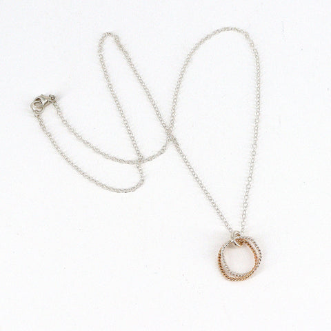 'Entwined Collection' Entwined Gold & Silver Pendant Necklace - Arts and Heritage St. Albert