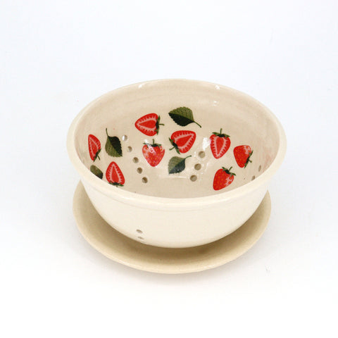 'Strawberry' Berry Bowl Strainer Large - Arts and Heritage St. Albert