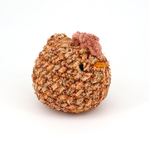 Crocheted Chicken Plushie Speckled Brown & Orange - Arts and Heritage St. Albert