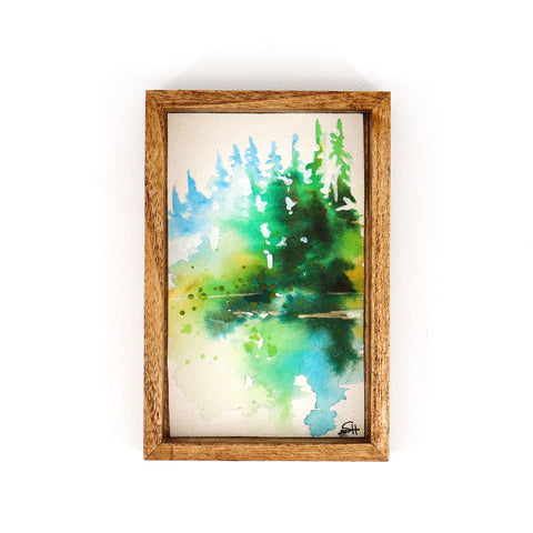 Framed Mini Watercolour Paintings 'Landscapes' Landscape #11 - Arts and Heritage St. Albert