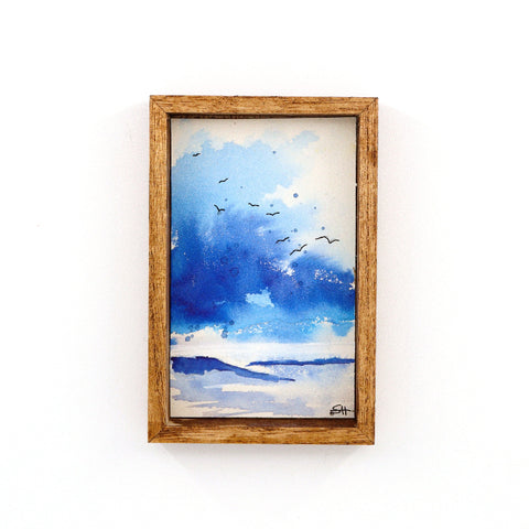 Framed Mini Watercolour Paintings 'Landscapes' Landscape #13 - Arts and Heritage St. Albert