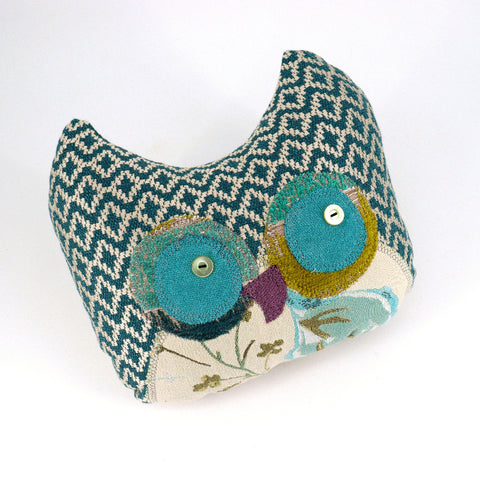 Upcycled Fabric Owl Pillows - Small Wilson - Arts and Heritage St. Albert