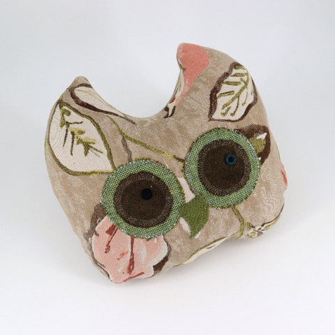 Upcycled Fabric Owl Pillows - Small Penny - Arts and Heritage St. Albert
