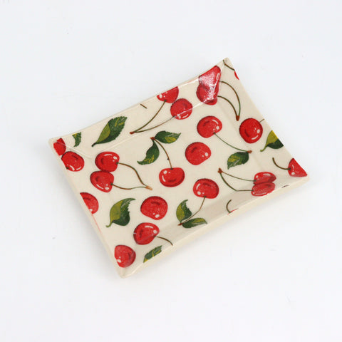 Medium Ceramic Soap Dish Cherries Style 9 - Arts and Heritage St. Albert
