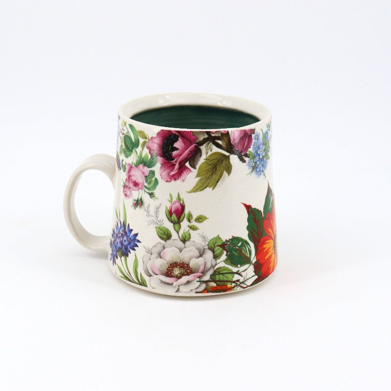 Mugs Fully Decorated in Florals | Arts and Heritage Foundation St. Albert