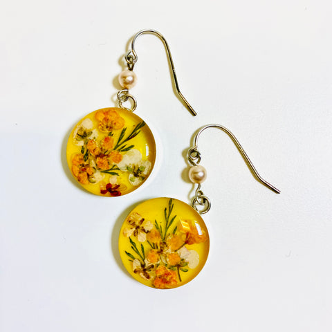 Pressed Flower Earrings