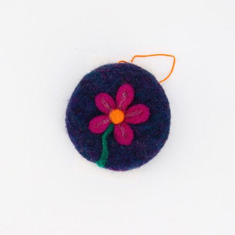 Flat Felted Flower Ornaments Style 1 - Arts and Heritage St. Albert