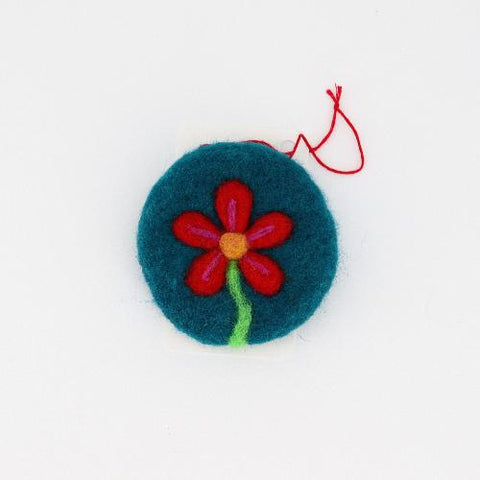 Flat Felted Flower Ornaments Style 2 - Arts and Heritage St. Albert