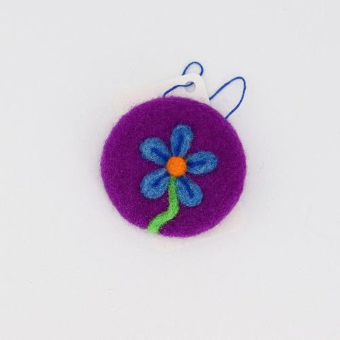 Flat Felted Flower Ornaments Style 3 - Arts and Heritage St. Albert