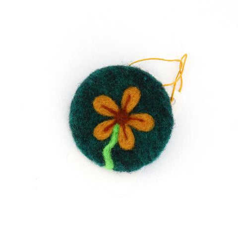 Flat Felted Flower Ornaments Style 5 - Arts and Heritage St. Albert