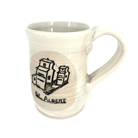 St Albert Grain Elevator Mug White - Arts and Heritage St. Albert